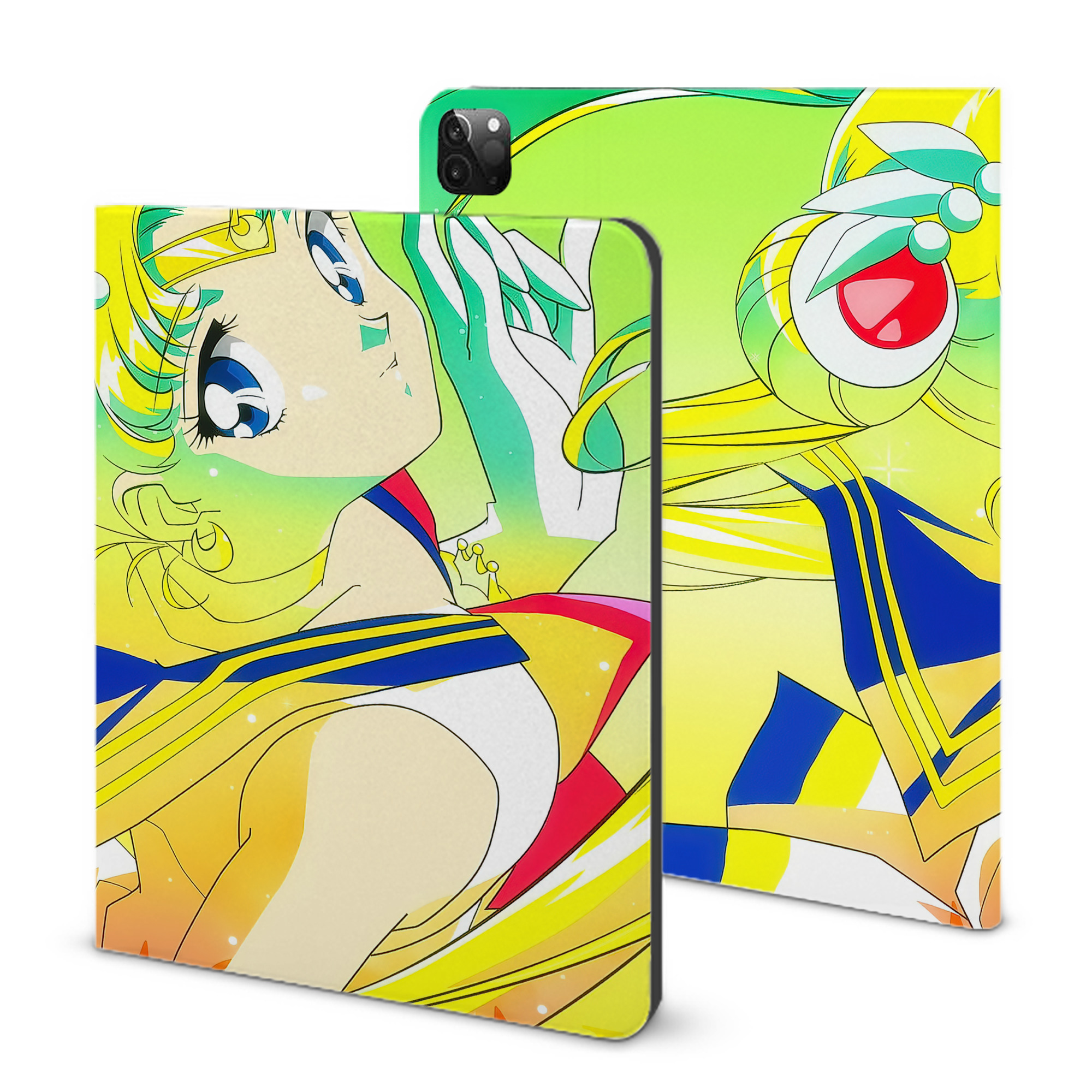 （画像用） 美少女戦士セーラームーン Sailor Moon IPadケース ペンホルダー付き ブックスタイルデザイン